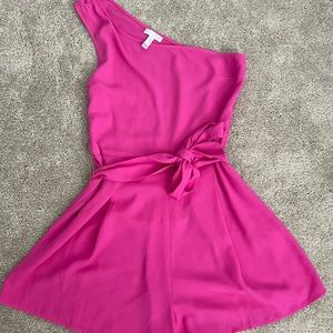 Worn twice // pink one sleeve romper